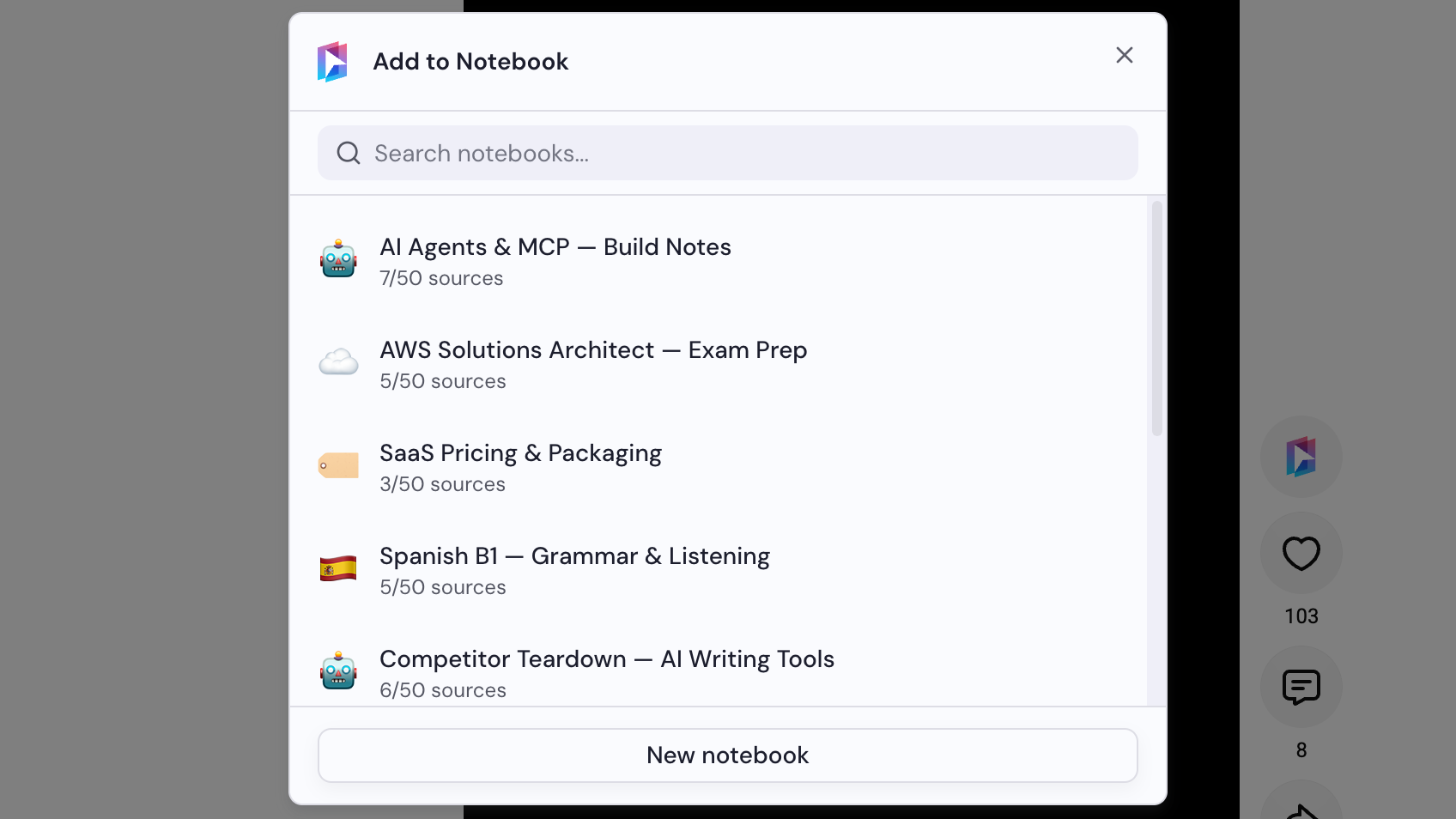 Select a notebook