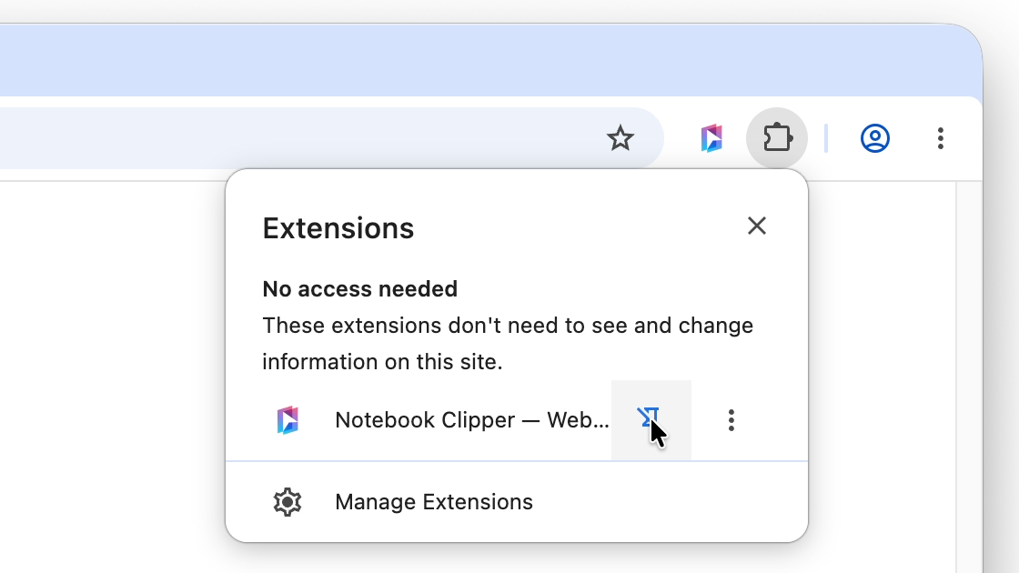 Pin it to the toolbar