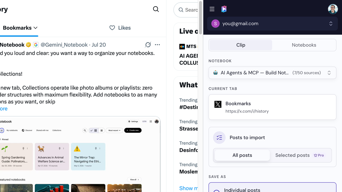 Otevři postranní panel se záložkami